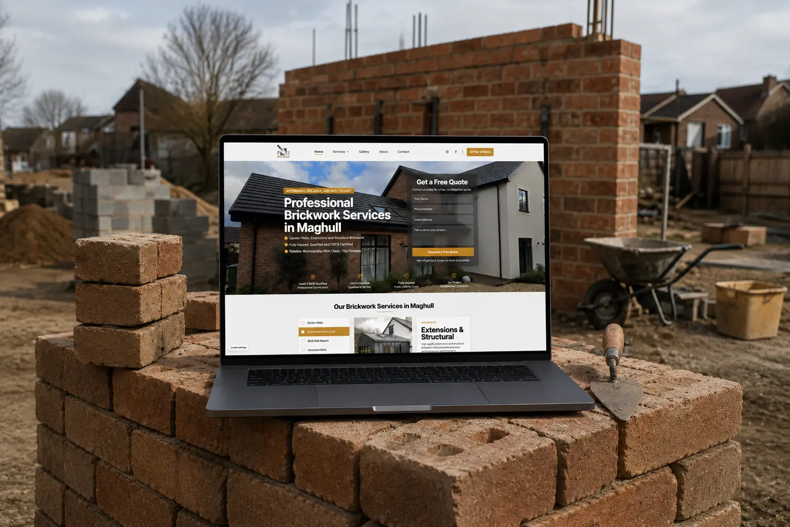 PZ Brickwork website design, development and local SEO project