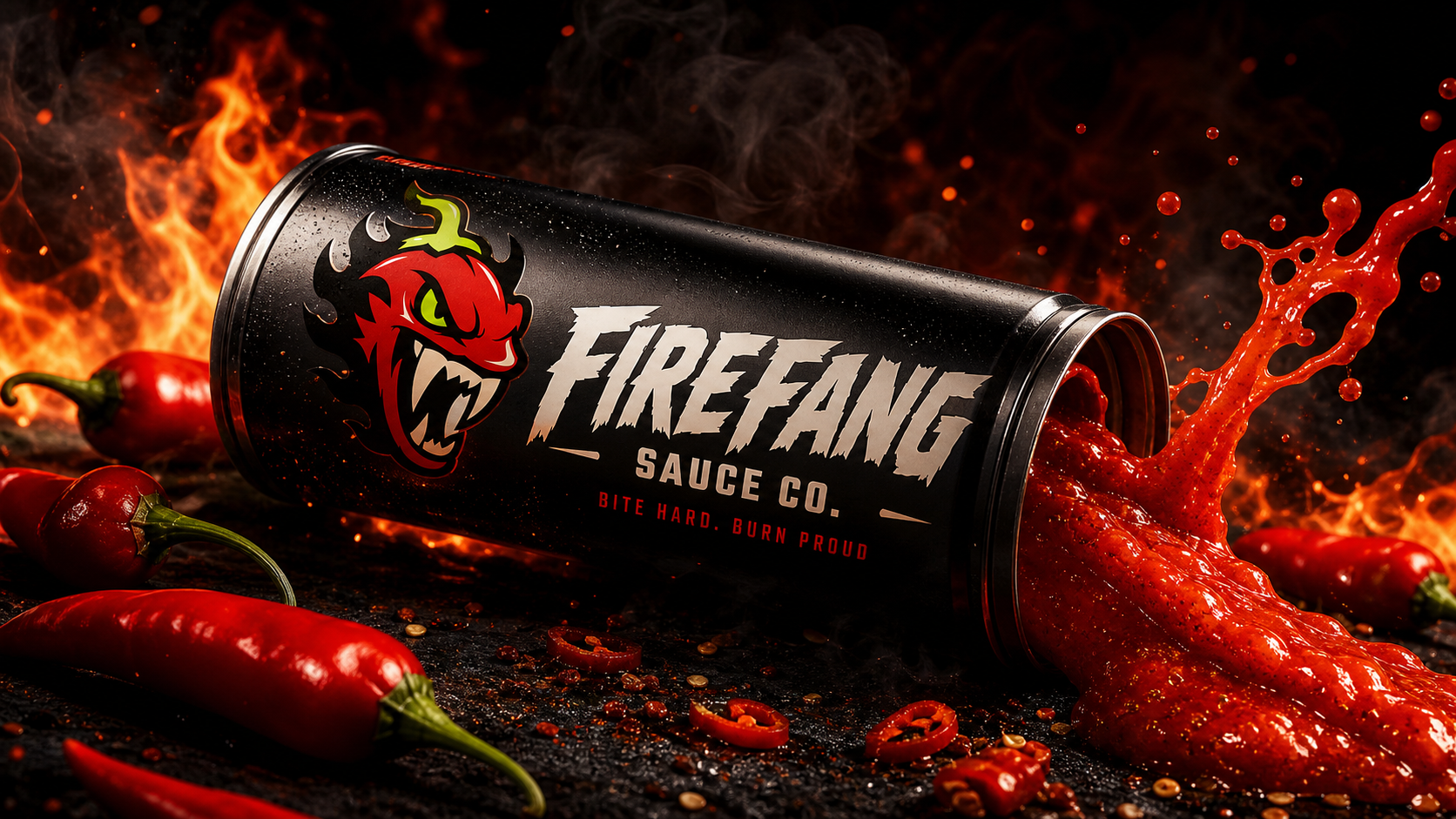 Firefang Sauce Co visual identity details
